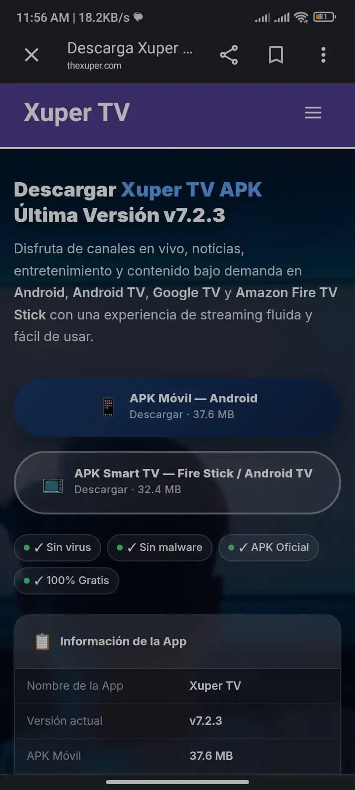 Descargar Xuper Tv APK