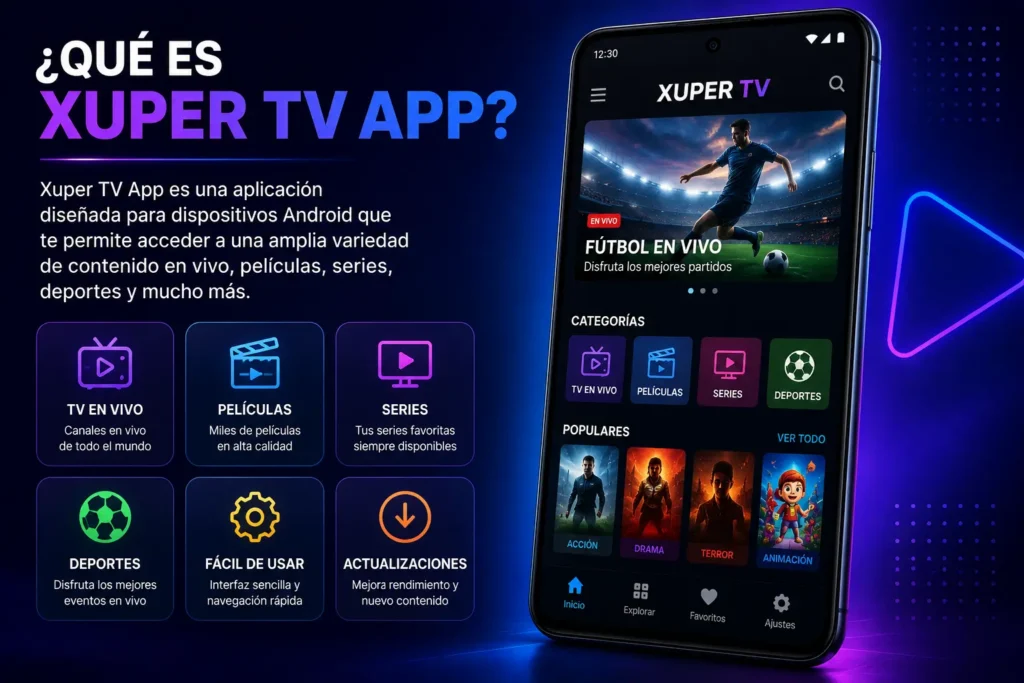 Xuper TV App: Qué Es, Características y Cómo Descargar (2026) 2 Que es Xuper TV App