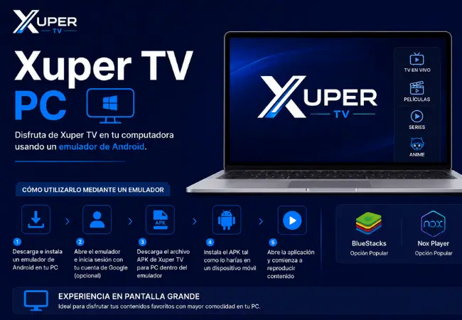 Descarga Xuper TV APK para PC