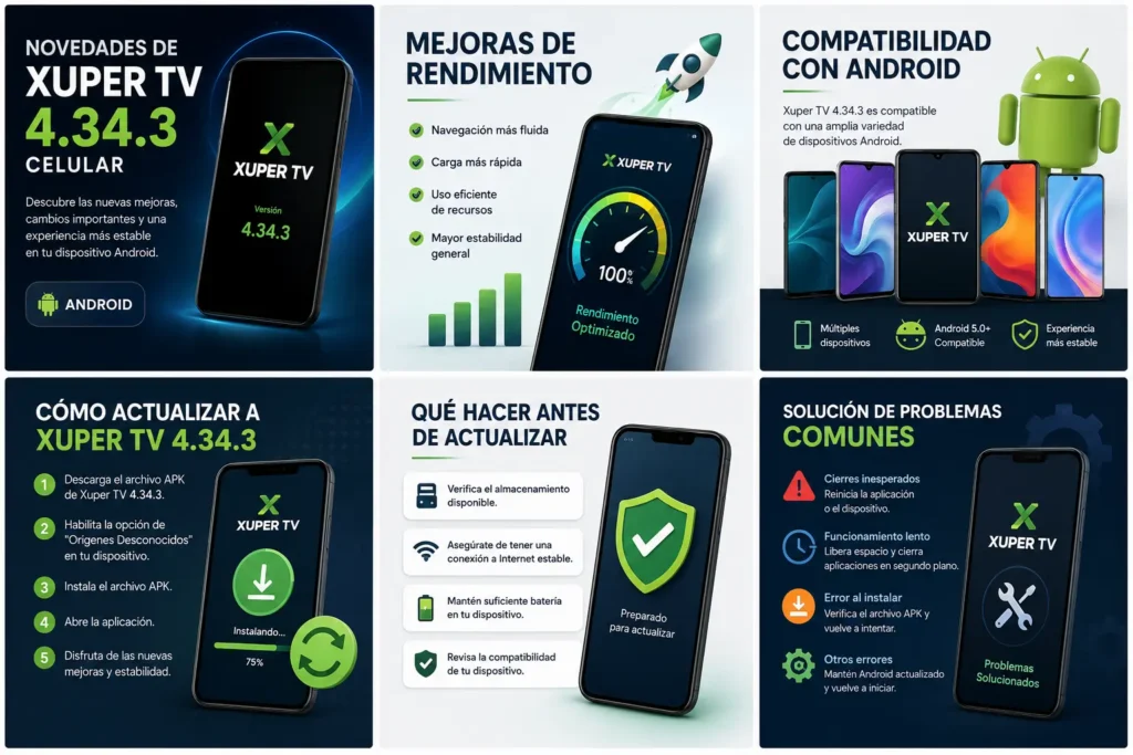Mejoras de rendimiento en Xuper TV 4.34.3 Celular