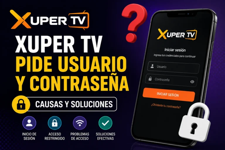 Xuper TV Pide Usuario y Contraseña: 7 Soluciones Rápidas y Efectivas