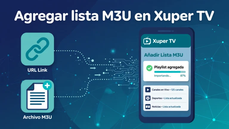 Agregar lista M3U en Xuper TV